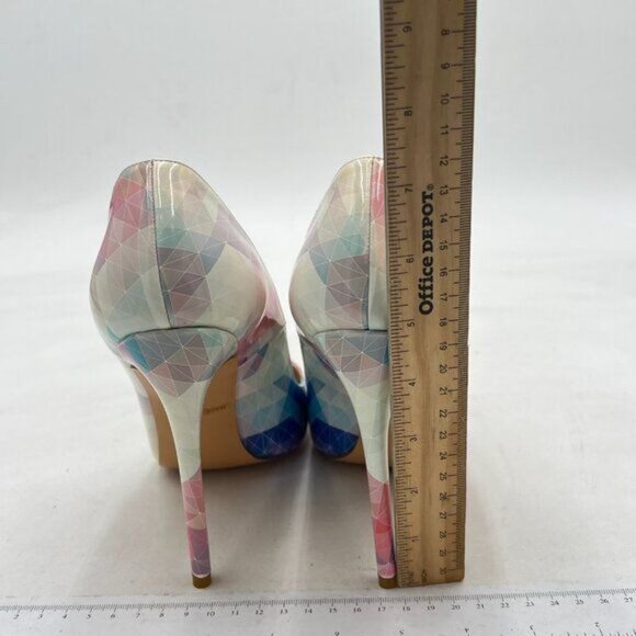 FSJ Women Fashion High Heel Pump Stilettos Pointy Toe Evening Party Dress Print - Picture 4 of 7